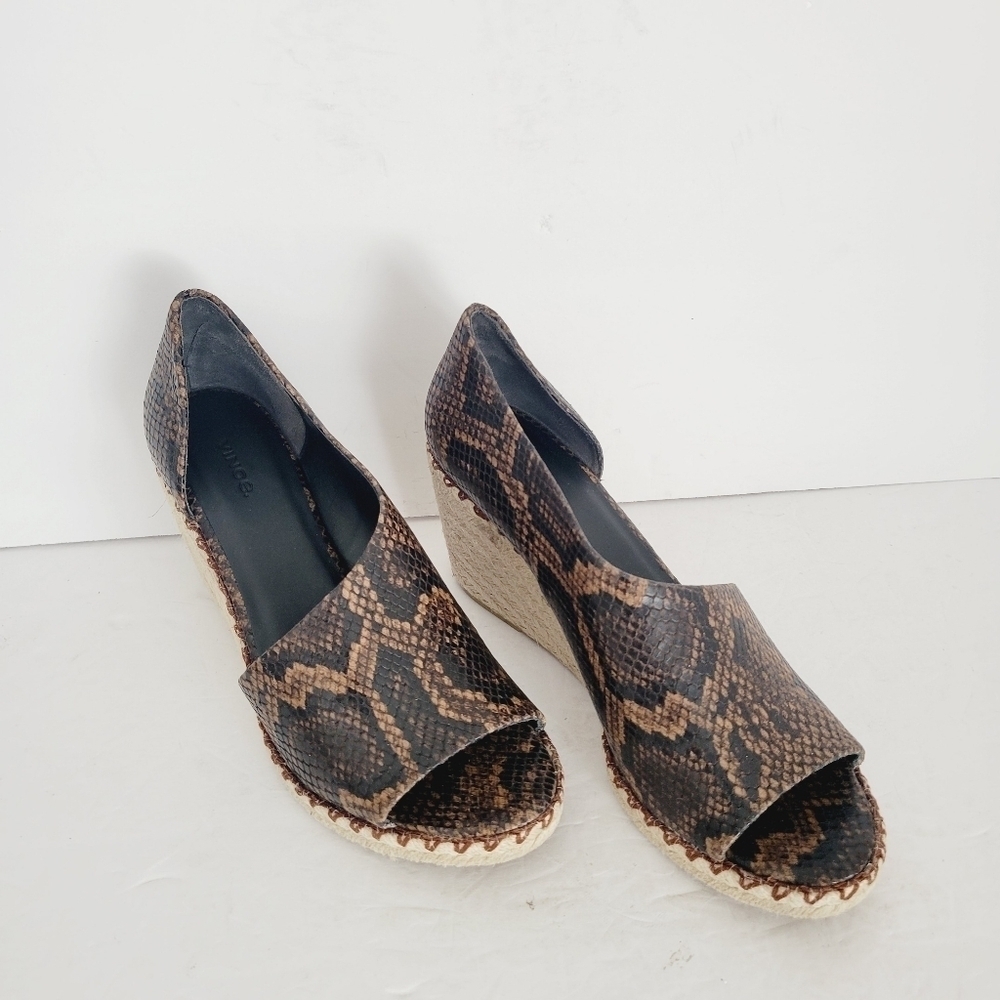NEW Vince Sonora Snakeskin Espadrille Sandals Size  10